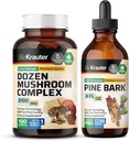 BIO KRAUTER Deset gob 100 kapsul & pine Bark Tinkture 4 Fl. Oz.