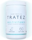 Multivitaminski dodatek za pse, 60 mehkih žvečil s 25 Esencialnimi vitamini in hranili, Napredna formula za premijsko podporo kože in plašča, Hip in skupno mobilnost in izboljšano prebavljivost