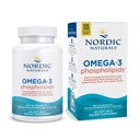 Nordic Naturals Omega-3 Fosfolipids, Unflavored - 60 Soft Gels - 500 mg Omega-3 & 350 mg Fosfolipids - Zdravje srca in možganov - Majhni, enostavno za swellow Soft Gels - Non-GMO - 30 Servings