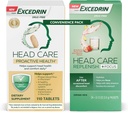 Excedrin Head Care Proactive Health Dietary Supplement - 110 Count and Head Care Replenish Plus Focus Drink Mix iz 24 paketov Priročno pakiranje