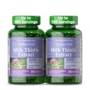 Puritan's Pride Milk Thistle Silymarin 4:1 Izvleček koncentracije 200mg (ekvivalent 1000 Mg) Prehranska dopolnila za podporo jeter, oskrba 6 mesecev, 180 Število 2-Pack