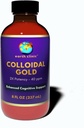 Earth Clinica ® Coloidal Gold - 2X Koncentrirana 40 ppm, 8 fl oz Amber steklenica za izboljšano zdravje možganov in kognitivno podporo