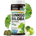 BIO KRAUTER Ginkgo Biloba Gummies - 90 veganskih žvečil - Ginkgo Biloba dopolnila za podporo možganov - 120 mg standardizirani ekstrakt - pektin na osnovi formule