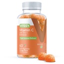 Viteey Vitamin C Gumiji za odrasle in najstnike z cinkom in echinacea - Imunska podpora Gumies - Vegan, želatina brez glutena, brez GSO - Okusni vitamin C Žvečljiva pomaranča z okusom Gummy