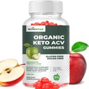 Organski Keto ACV Gumies Napredno hujšanje - Gluten & sladkor brez Belly Fat Burner Apple Cider Viner Prehranska dopolnila za ženske (1000MG)