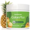 Colon Santo Remedio Plus, čistilec kolonij, dietna Psyllium Husk Fiber in Probiotics dodatek, 30 Servings, Ananas Flavor