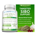 Odobreni Science Siboprin - 60 kapsul - podpora Gut Balance, Soothe Črevesno draženje, Pomoč pri Cramps in napenjanje - Kaprilna kislina, Barberry, Oregano - Vegan