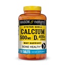 MASON NARAVNI kalcij 500 mg (oster ovoj) z vitaminom D3 za podporo normalne funkcije kosti in mišic, 250 tablet