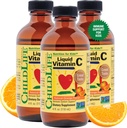 CHILDLIFE ESSENTIALS Tekoči vitamin C - Pure Vitamin C Tekoči dodatek za otroke, Podpora imunskega sistema, odličen okus - naravna pomaranča, 4 Fl Oz (Pack of 3)