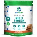 Biotrust Low Carb Protein Powder - zdravo izolirani sirotkini proteini v prahu in kazeinska mešanica iz goveda, gojenega s travo, gojenega s pašto, Plus prebavni encimi - soljena karamela, 14 servov