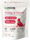 K9 Moč mladi v srcu starejši pes multivitamin 1 lb – Napredni dodatek za starejše – podpira možgane, srce, vizija, skupno zdravje, in mobilnost
