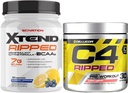 Cellukor C4 Pre Workout Powder + Fat Burner, Cherry Limeade, 30 Serving + Scivation Xtend Ripped BCAA Powder, Blueberry Limonade, 30 Serving