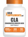 BulkSupplements.com Konjugirane softgels linolejske kisline - CLA Dodatki, CLA 2000mg, CLA Kapsule iz žafranike, CLA Tablete - 2 CLA Softgels na strežbo, 150-dnevna dobava, 300 Softgels