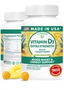 Lunakai ZDA Made Vitamin D3 Gummies 2000 i.e. - Ne-GMO, Gluten-free Vitamin D Gumies za ženske in moške - Kost, Imune & Energy Support, 60ct