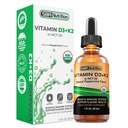 SBR Nutrition MAX Absorpcija, Vitamin D3 + K2 (MK-7) Tekoče kapljice z MCT oljem, Peppermint aroma, pomaga podpreti močne kosti in zdravo srce
