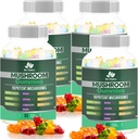 BIO VITALICA Gobe Gumies – 10 Gobe kompleks z levjo grivo, Reishi, Chaga, Cordyceps & More – Sadni Vegan Gumies – Non-GMO, Gluten-free, Rastlinske baze – 4 pakiranja