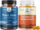 Paket vode proč tablete Največja moč za zadrževanje vode za hitro delujoče Bloating Relief in kurkuma Gumies za odrasle Peach Flavor - Dodatna moč skupna podpora Gumies