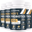 Probiotiki za moške, 500 milijard CFU-jev in 12 sevov Mens probiotik, s kurkuma, brusnice, Goji - probiotiki za digestivno zdravje, črevesje, imunost in napenjanje, prostata in sečninski trakt Zdravje, 240 Kapsula