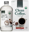 Naravna sila Ekološka čista kava + Ekološka MCT Oil Bundle – 100% čista kokosova MCTs & Mold & Mycotoksin Free Coffee – Ne-GMO, Keto, Paleo in Vegan - 10 Oz Bag in 16 Oz Steklena steklenica