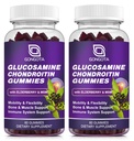 Glukozamin Chondroitin Gumies - 2-pak, dodatna moč 1500mg glukozamin z MSM & Elderberry, podpora prilagodljivosti, najboljša kartilacija in imunosubvent dodatek za moške in ženske - 120 štetje