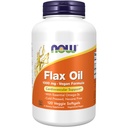 NOW Foods Supplements, Flax Oil 1000 mg z Essential Omega-3s, hladno, Hexane Free, Vegan Formula, 120 Veg Softgels