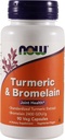 NOW Foods - Kurkuma in Bromelain Skupno zdravje - 90 vegetarijanske kapsule
