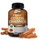 NutriFlair Organic Ceylon Cimet Dodatek 1200mg, 120 Kapsule - USDA Certified - ne-GMO, Gluten brez prahu, antioksidant tablete