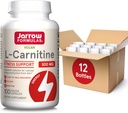Jarrow Formule L-Carnitine 500 mg - 100 Veggie Licaps - pomemben kofaktor za proizvodnjo energije (ATP) iz maščob - prehranska dopolnila - Vegan - do 100 Serving, Pack po 12