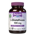 Bluebonnet Nutrition L-glutation 100mg, prosto Form aminokislina, za prosto radikalno zaščito, brez glutena, brez glutena, brez GMO, Kosher Certified, Vegan, 30 Zelenjavnih kapsul, 30 Servingov