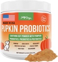 iHeartDogs Pupkin probiotiki, Prebiotiki, & Postbiotiki za pse z bučo, Gut Pomirjujoče kosti Broth & Gobe - 30 Scoops