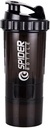 5 V 1 plastenka Protein Shaker - Professional Series Shaker Steklenica za stresanje proteinov in pred vadbo Gym Steklenica, S shranjevanjem prahu, Pladenj, Mešalna žogica,Shakes Cup (črna)