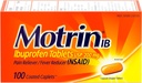 Motrin IB, Ibuprofen 200 mg tablete, Reliever bolečine in znižanje zvišane telesne temperature za bolečine v mišicah, glavobol, backache, menstrualne kratice in manjši artritis bolečine, NSAID, 100 Ct
