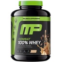 MusclePharm Combat 100% Whey Protein Powder, Cappuccino Flavor, hitro okrevanje in mišice Pridobivanje z izolatom sirotkinih beljakovin, visoke beljakovine v prahu za ženske in moške, Gluten Free, 5 lb, 70 Servings