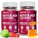 (2 pakiranji) Keto ACV Gummies1500MG Keto Gummies Apple Cider kis Oblikovan z granit beet Juice v prahu B12 Vegan Non GSO 120 Gummys