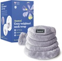 ASUTRA utežen ovoj vratu, Plush Gray - roke brez mikrovalovne ogrevalne Pad za vrat in ramena, vroče in hladno kompresijo, sivkasto aromaterapija