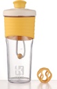 2. generacija Shaker steklenica za beljakovine z mešalno kroglico - kot nalašč za vadbo in zunanjo uporabo, 24-ounces Whey Protein Shaker z jasno merjenje (Orang)