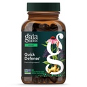 Gaia Herbs Quick Defense - hitro delujoči imunski dodatek* - Echinacea, Black Elderberry, Ginger & Andrographis - 80 Veganski tekoči Phyto-Capsules (8-dnevna zaloga)