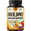 27in1 Fiber in Spice dodatek - kombiniran z organskim Psylium, Cela Apple, Elderberry & More - Podpora Mood, Body & Immuniteta - 90 Kapsule za 1 mesec