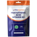 Vitamat Pantotenska kislina Pure Powder 500 mg na odmerek - 100 gramov - imenovan tudi vitamin B5-200 Serving