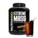 NutraBio Extreme Mass Gainer Protein Powder, 53G Beljakovine, Čista teža Gainer, povečanje mišične mase, Polni spekter aminokislin - Čokolada, 6 Pound