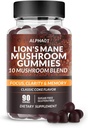 Gobe Gumies - 10x Gobe Dodatek z Ashwagandha in Lions Mane - Nootropic Brain Supplement, Imunska podpora & Stress Relief (90 CT) Classic Coke