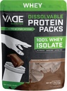 VADE Nutrition Dissolable Protein Packs - 100% Whey izolat Protein Powder Chocolate Milkshake - Low Carb, Low Calorie, Laktoza brez sladkorja, brez maščob, brez glutena - 30 paketov, da gredo