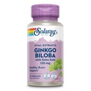 SOLARAY Ginkgo Biloba Extract z Gotu Kola - Ginko Biloba Kapsule za podporo zdravju možganov - Vegan, Lab preverjeno, 60-dnevno jamstvo - 60 Serving, 60 VegCaps (30 VegCaps)
