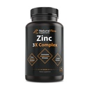 Cinkov dodatek Kompleks z bakrom in vitaminom C - naravni pretok 3X Cinkov karnozin, biglicinat kelat, in Orotat, kelirani baker, Enostavno na Stomač, kožo in imunske podpore, 120 Kapsule
