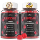 Podpora možgani in razpoloženja Gumies, Super Vitamin B kompleks za moške in ženske, Vse B Vitamin B1 B2 B3 B5 B6 B7 Folate MethyB12 s PABA, Inositol, Choline, Podpira MTHFR Gene & Energy, Vegan, 120Ct