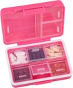 9-Grid tablete Organizator,Prenosne tablete Box,Velike zmogljivosti Kompartmenti,Potovalne tablete Zabojnik,Medicine Dispenser,Pilla Purse,Pill Primer za vitamine, ribja olja ali dodatki (Rose)