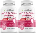 Myo & D-Chiro Inositol Plus dodatek mešanica, hormonsko ravnovesje, zdravo ovulacijo in splošno podporo za dobro počutje za ženske, plodnost in zdravje nosečnosti (2 paket)