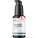 Designs for Health Liposomal D Supreme Vitamin D Liquid - 2500 i.e. Vitamin D3 + Vitamin K (K1 + K2) - Liposomi za superior absorpcijo - ne-GMO dodatek (100 strežb / 1,7oz)