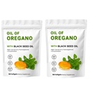2 Pack Oil of Origano Softgels, 2 v 1 Oil of Origano s črno seme olje 200mg, Gluten brez