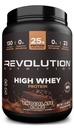 Revolucijska prehrana, Visoka sirotka, Beljakovine Powder 2LB, sirotkin izolat, Gluten brez, Lean Muscle Mass za moške in ženske, 25g beljakovin na Scoop, 908 g, 24 Servingi (čokoladna torta, 2 funta)